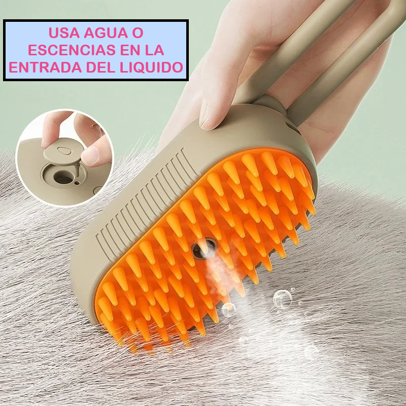 Cepillo de Vapor Con Mango 3 En 1