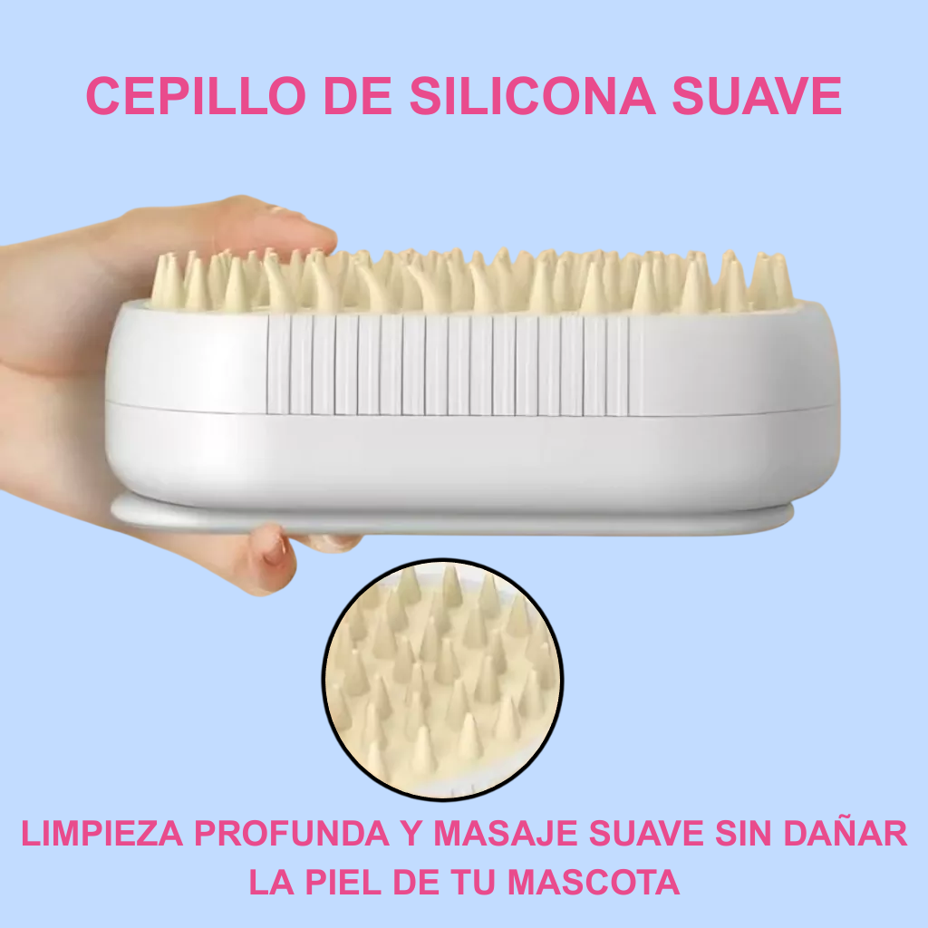 Cepillo de Vapor Con Mango 3 En 1